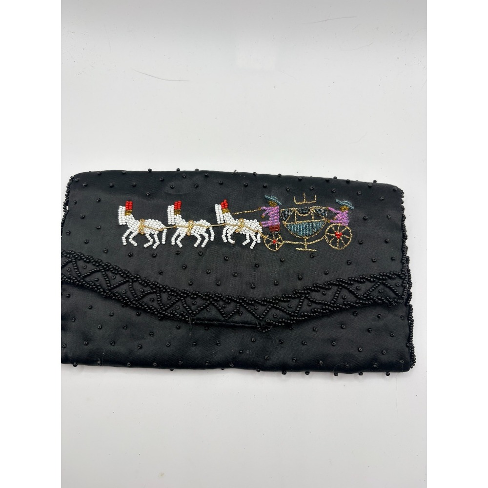 Vintage Miles Brand Beaded Handmade Clutch from Hong Kong